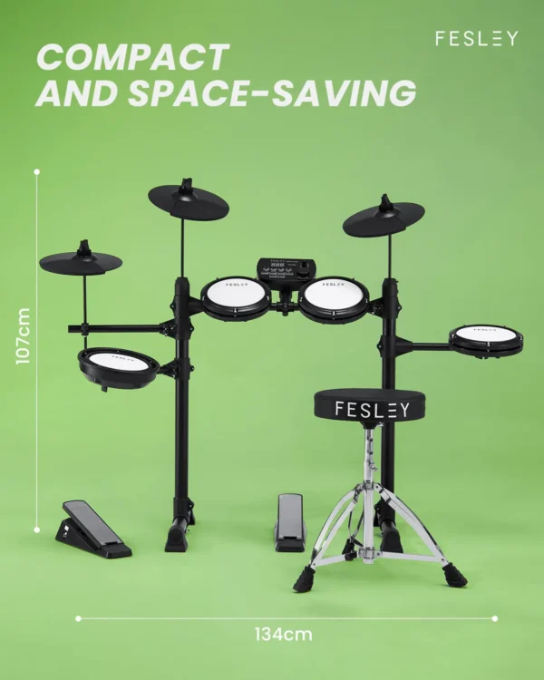 ⁦ערכת תופים אלקטרוניים Fesley FED150W⁩ – תמונה ⁦3⁩